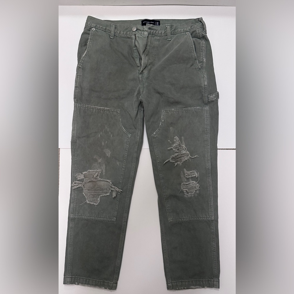 Abercrombie & Fitch Olive Cargo Pants 32 x 32 Loose fit Men's